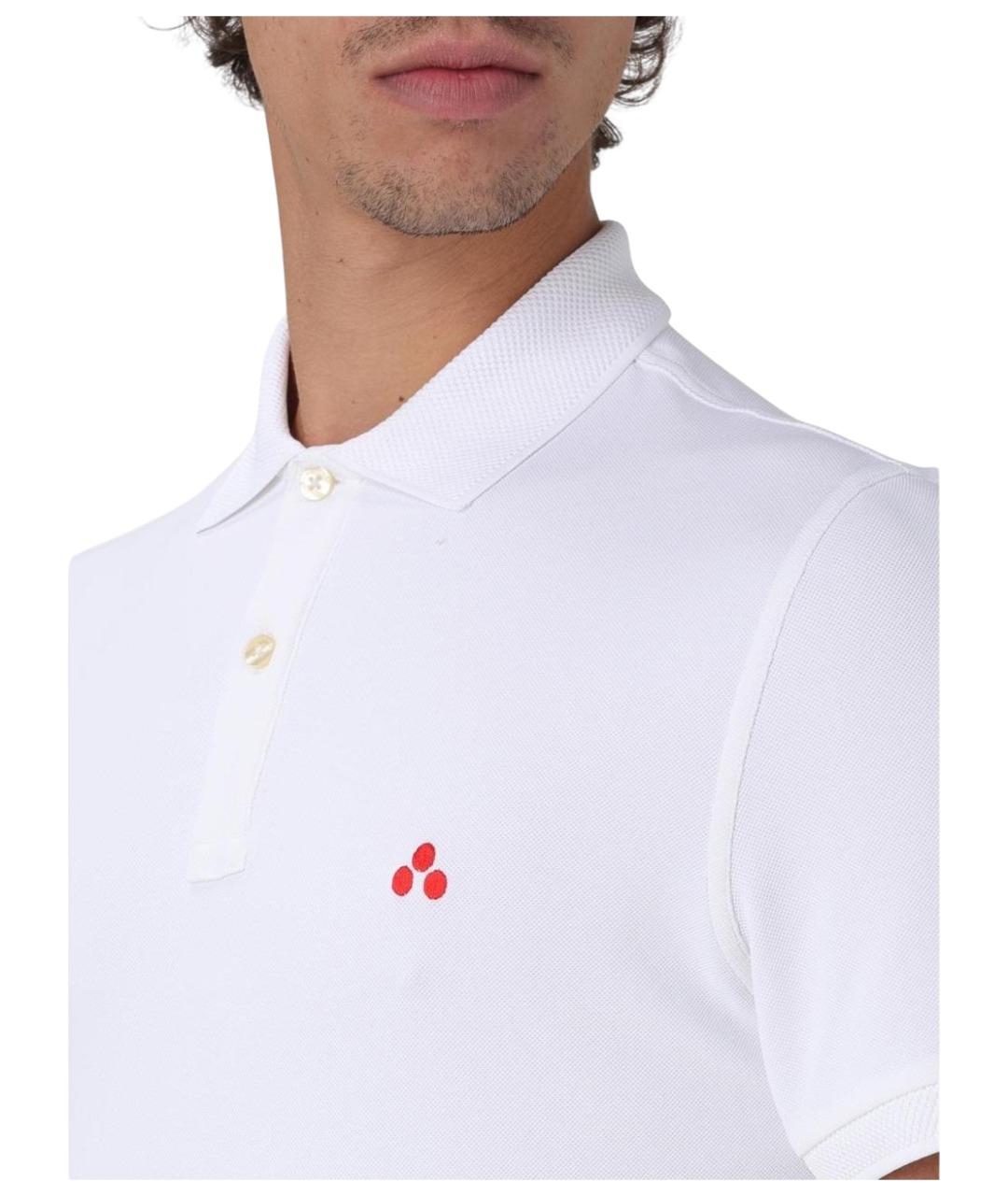 PEUTEREY Белое поло с коротким рукавом, фото 4