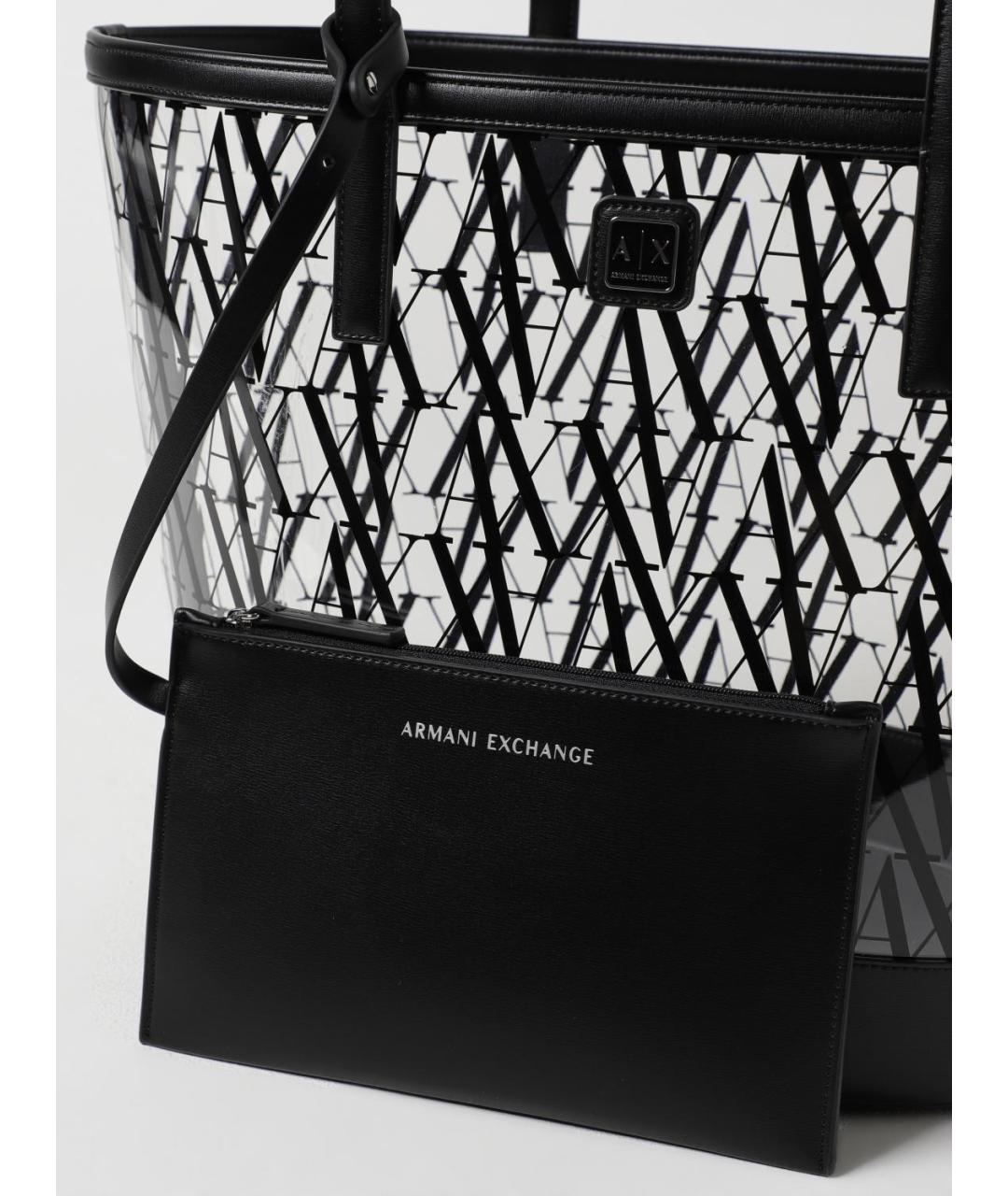ARMANI EXCHANGE Черная сумка тоут, фото 3