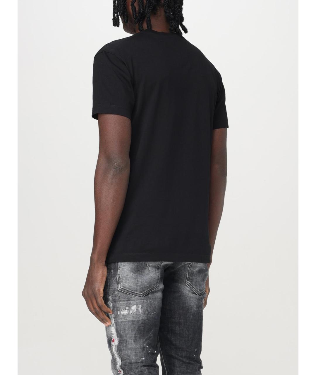 DSQUARED2 Черная хлопковая футболка, фото 4