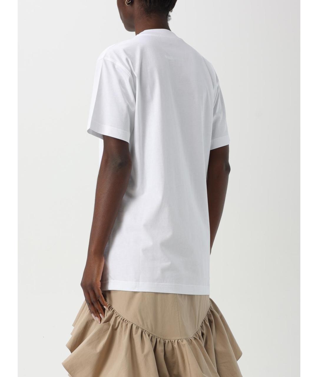 MOSCHINO Белая хлопковая футболка, фото 3