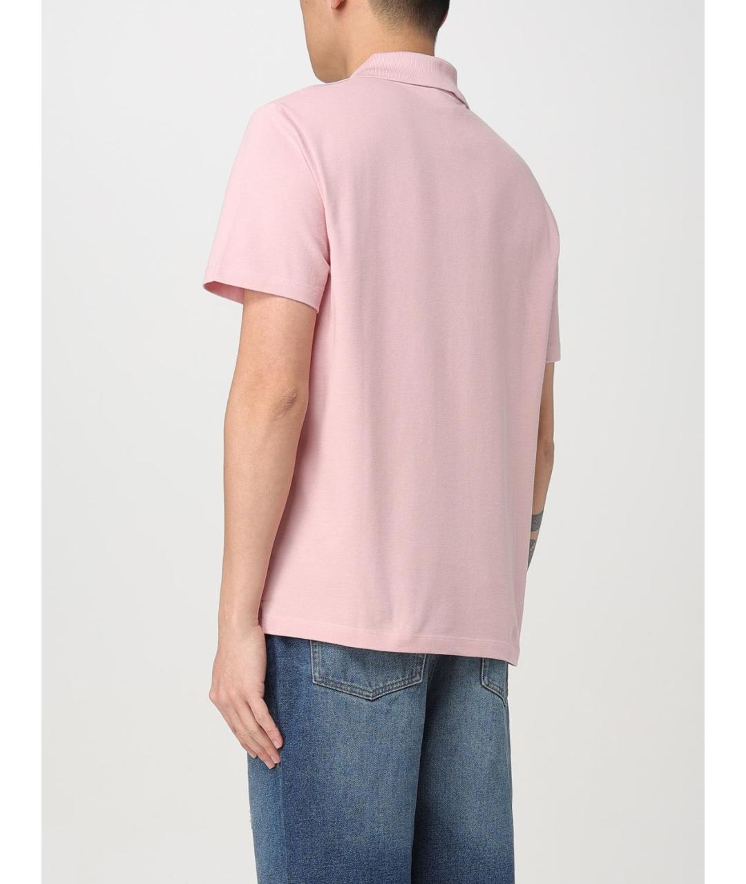 A.P.C. Розовое хлопковое поло с коротким рукавом, фото 3