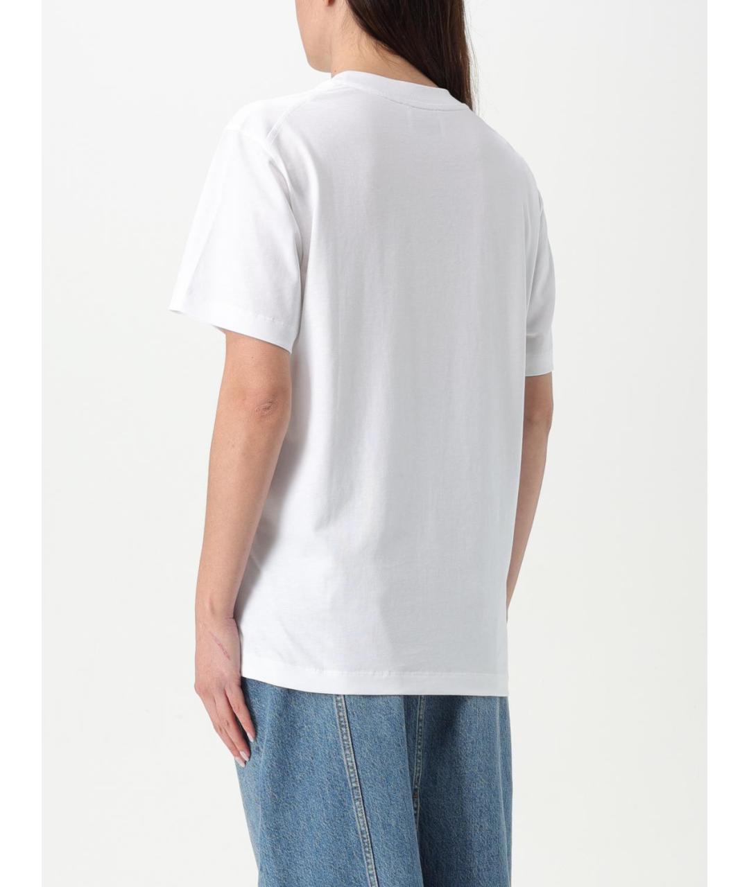 MOSCHINO JEANS Белая хлопковая футболка, фото 2