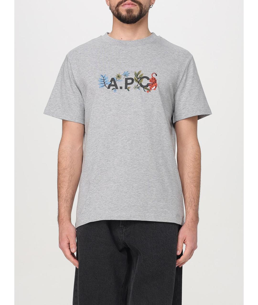 A.P.C. Серая вискозная футболка, фото 1