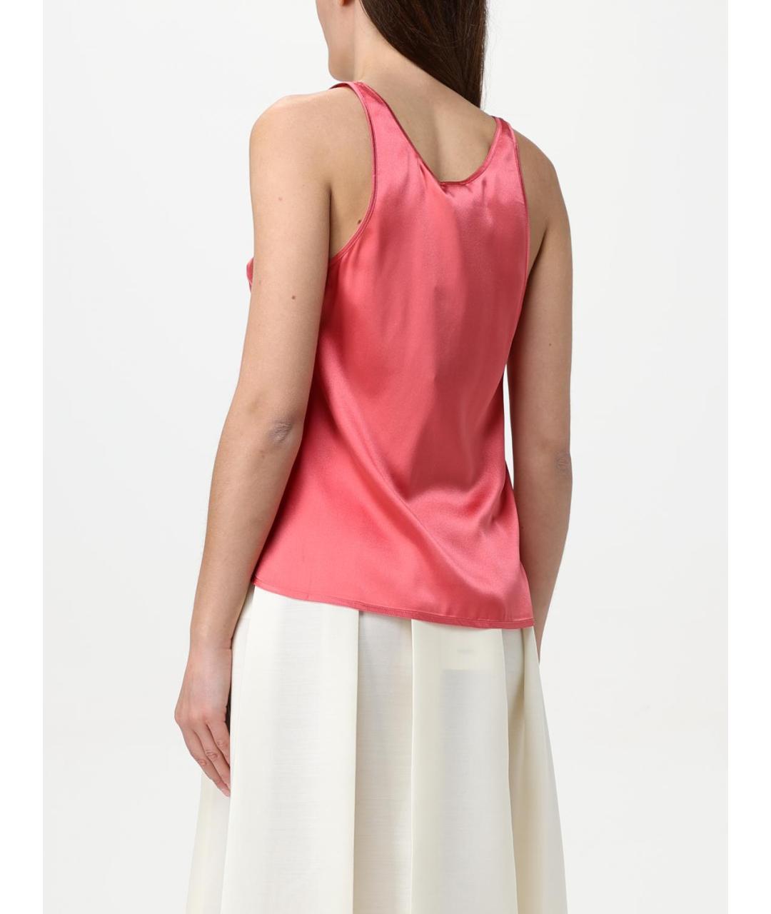 PINKO Коралловая шелковая майка, фото 2