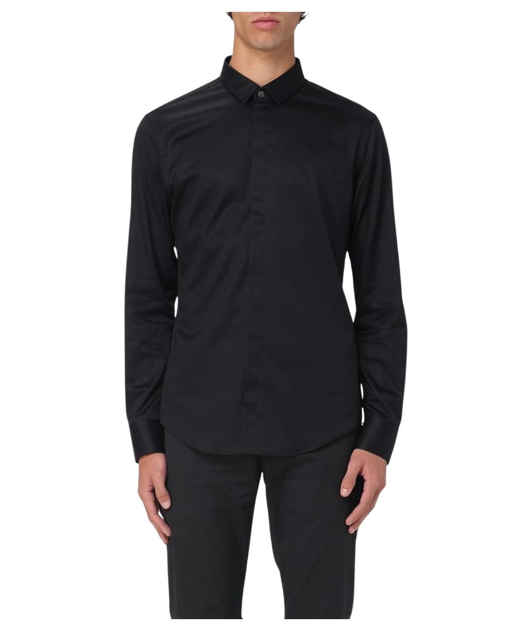 EMPORIO ARMANI Черная кэжуал рубашка, фото 1