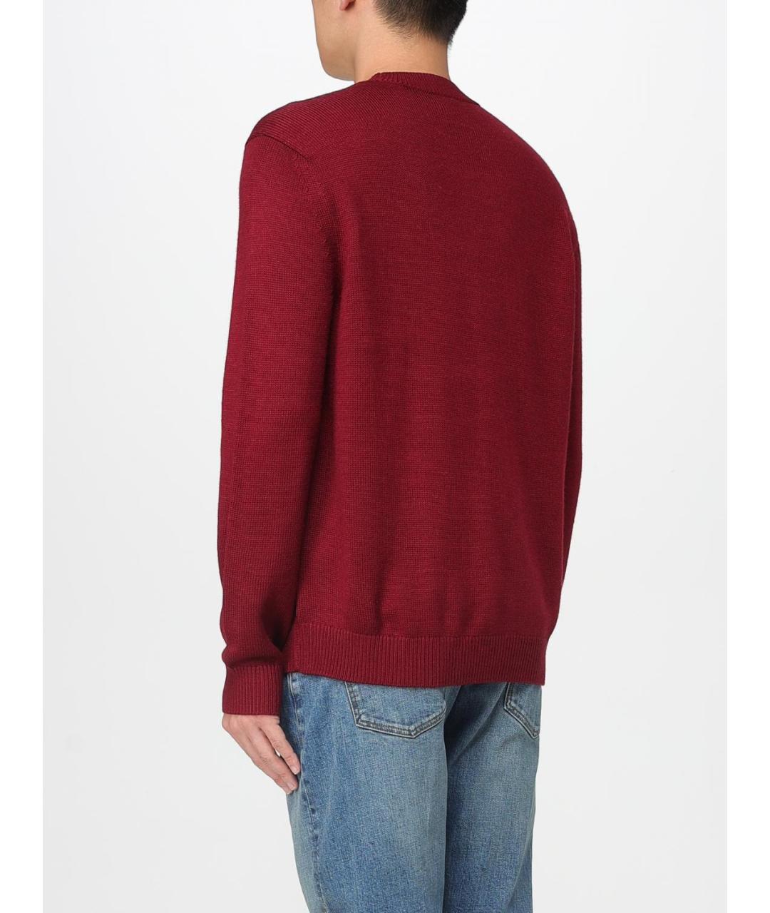 ARMANI EXCHANGE Бордовый хлопковый джемпер / свитер, фото 2