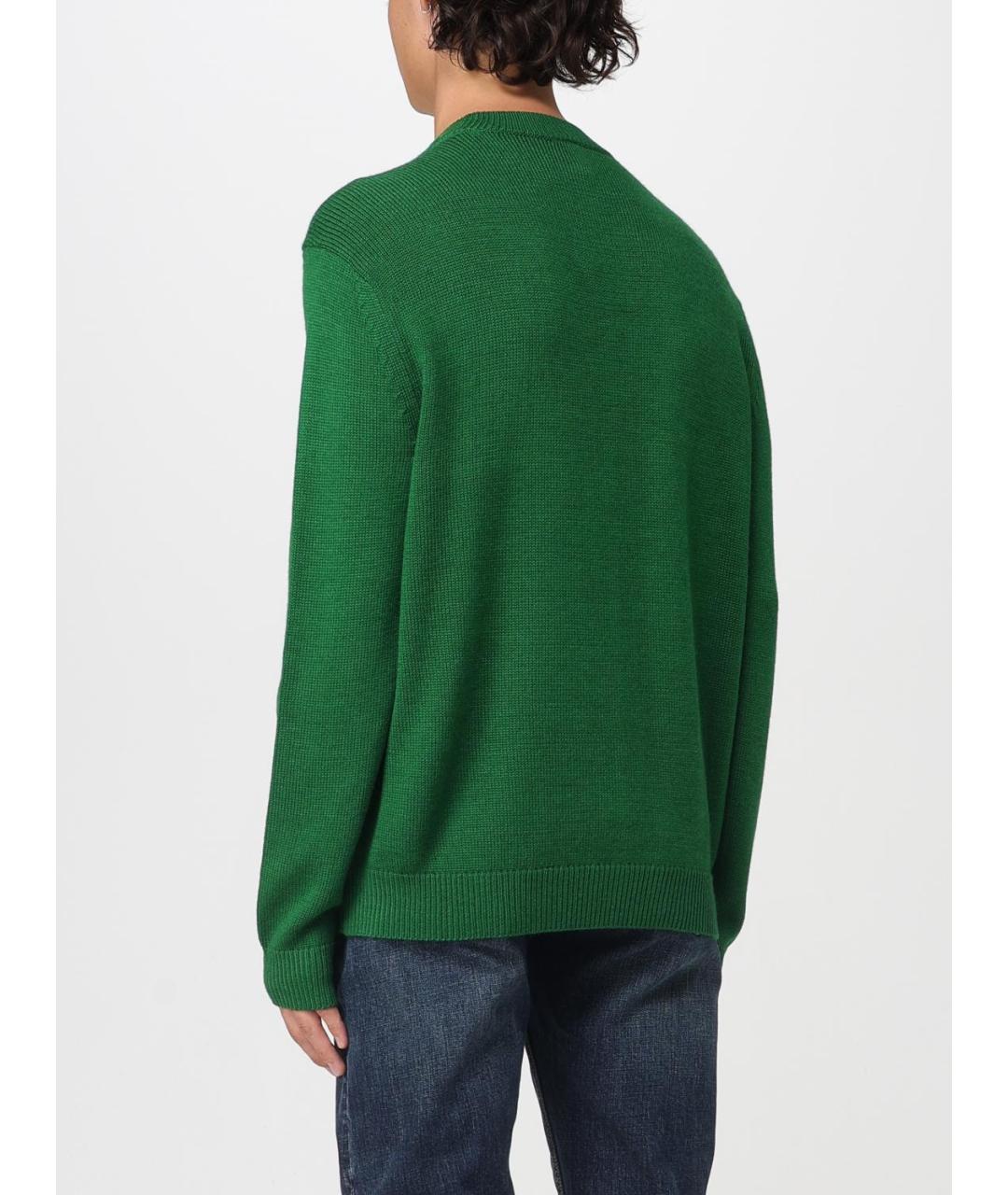 ARMANI EXCHANGE Зеленый хлопковый джемпер / свитер, фото 2