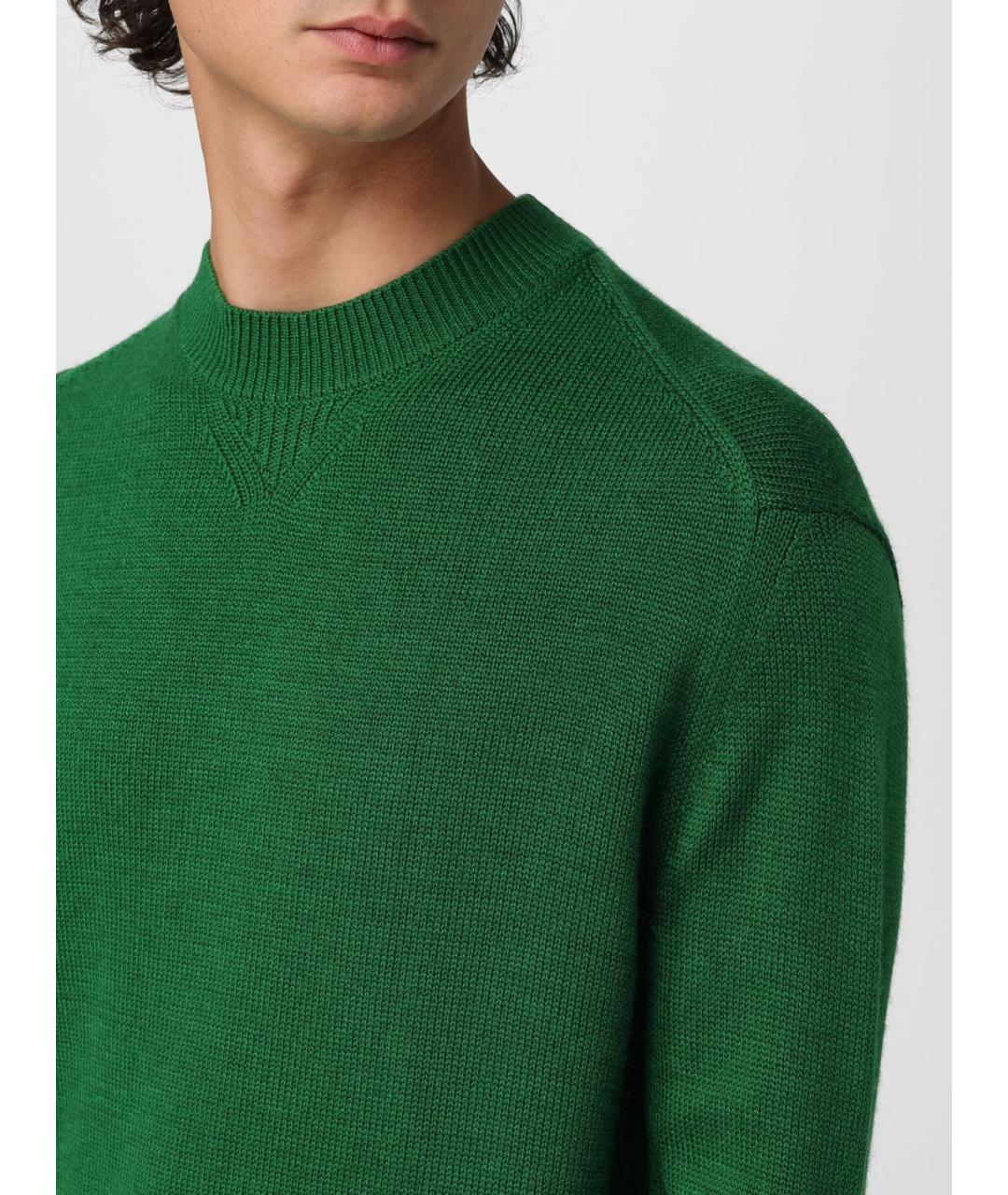 ARMANI EXCHANGE Зеленый хлопковый джемпер / свитер, фото 3