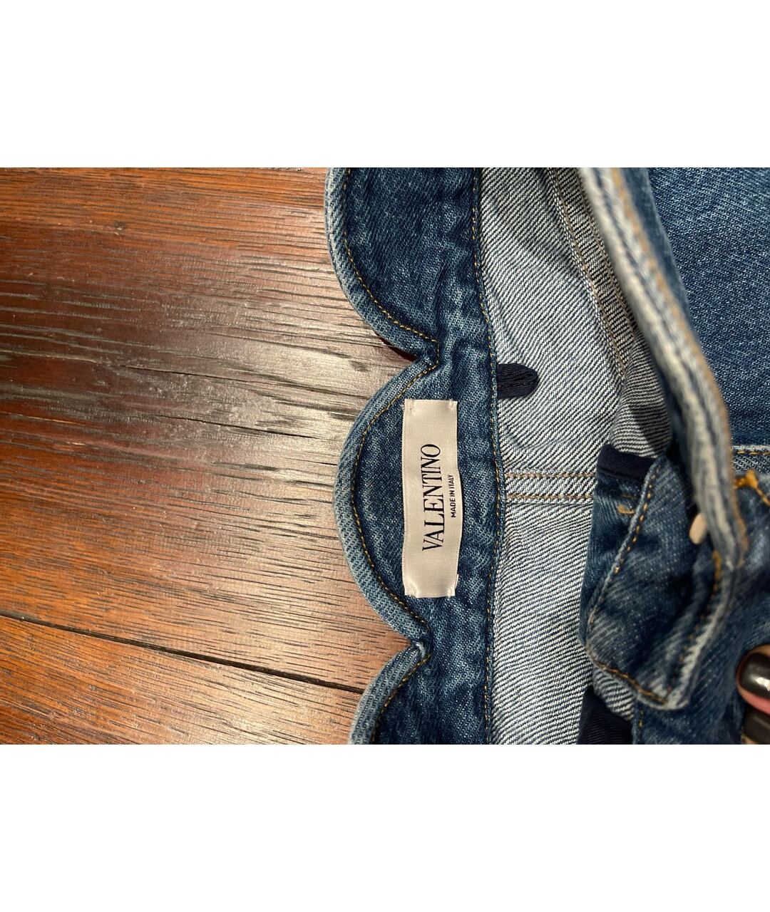 VALENTINO Синие деним шорты, фото 3