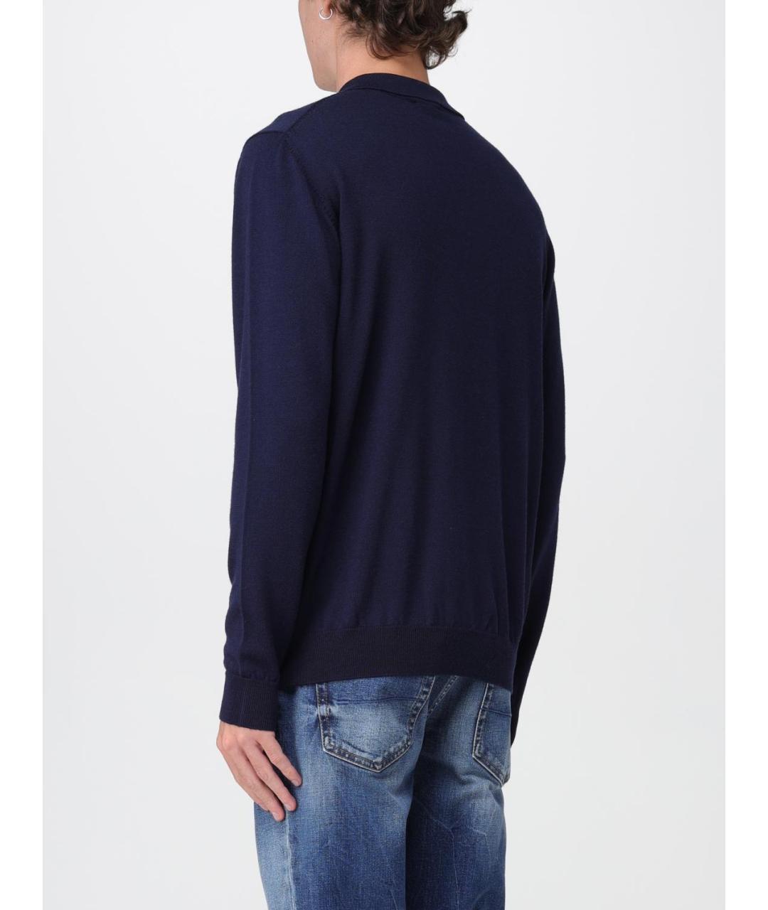 ADD Синее поло с длинным рукавом, фото 2