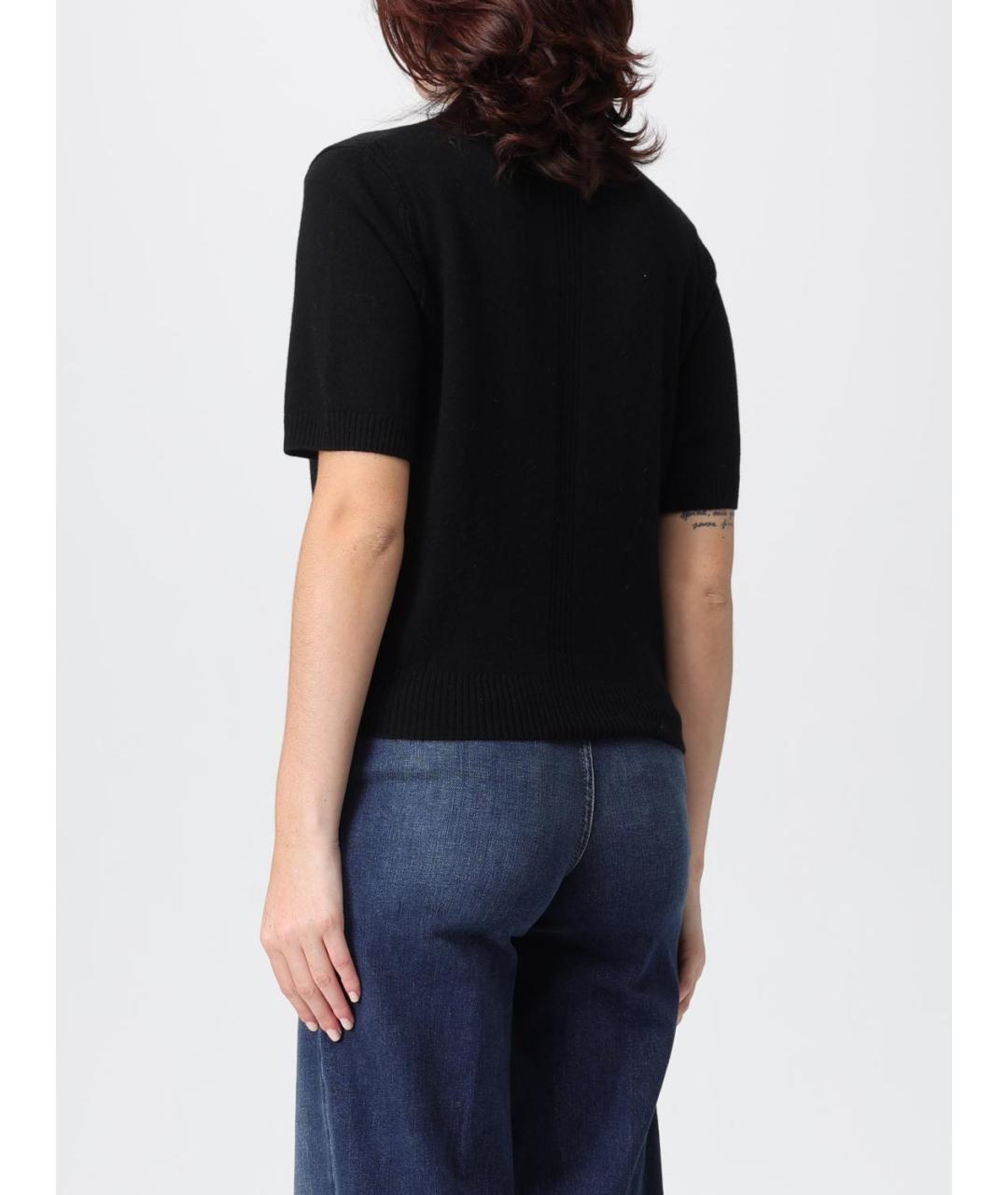 PINKO Черная шерстяная футболка, фото 2