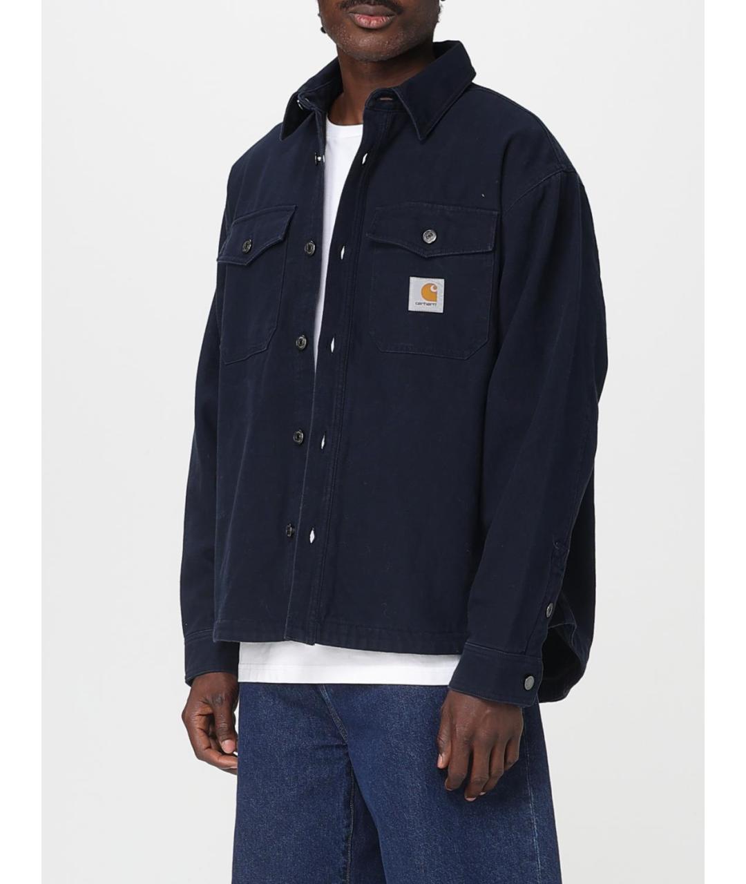 CARHARTT WIP Синяя хлопковая куртка, фото 4