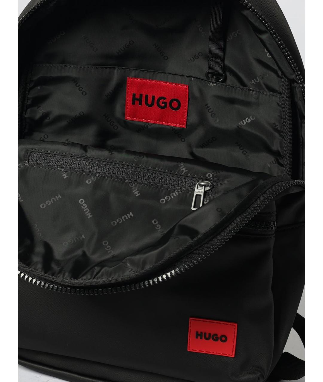 HUGO Черный синтетический рюкзак, фото 4