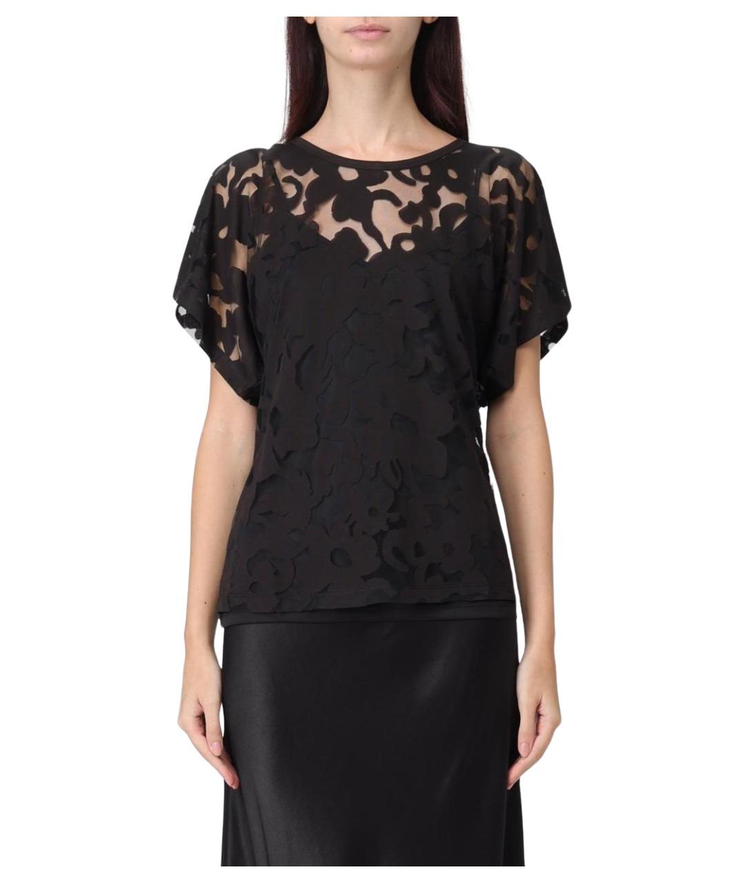 HUGO BOSS Черная вискозная футболка, фото 1