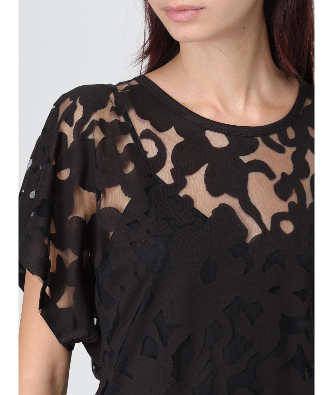 HUGO BOSS Черная вискозная футболка, фото 3