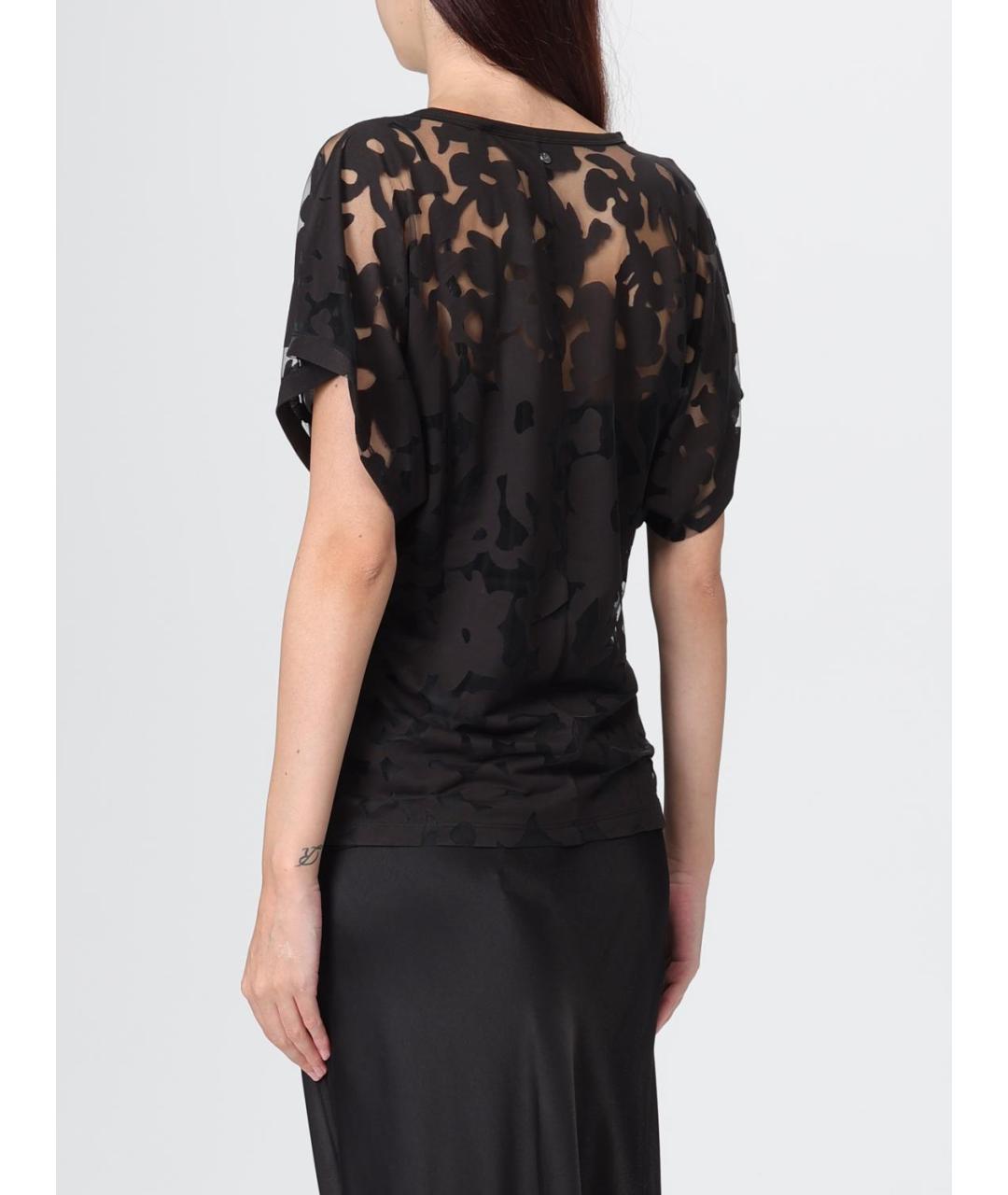 HUGO BOSS Черная вискозная футболка, фото 2