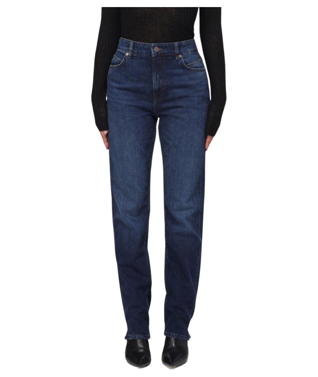HUGO BOSS Синие хлопковые прямые джинсы, фото 1