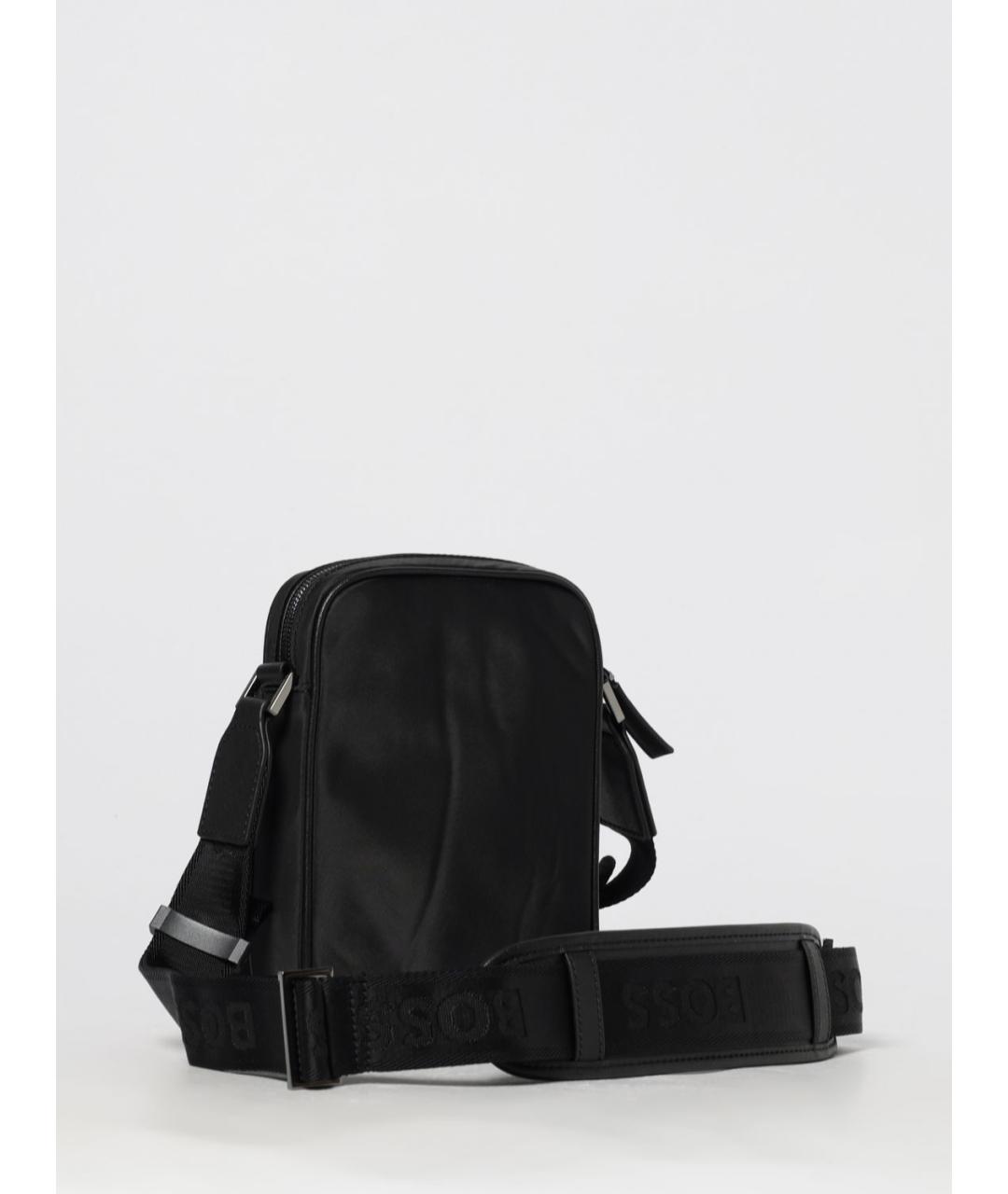 HUGO BOSS Черная синтетическая сумка на плечо, фото 2