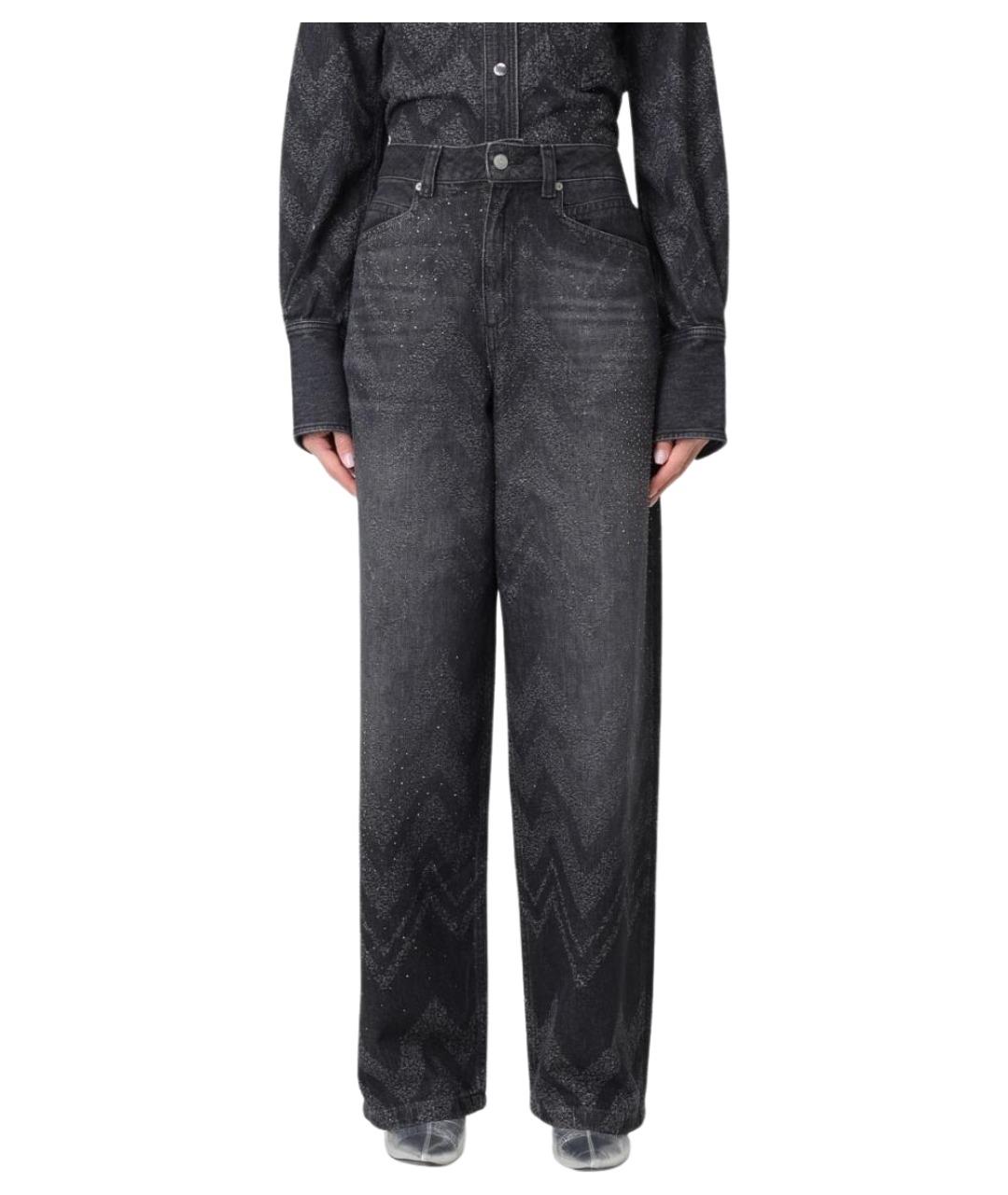 HUGO BOSS Черные хлопковые прямые джинсы, фото 1