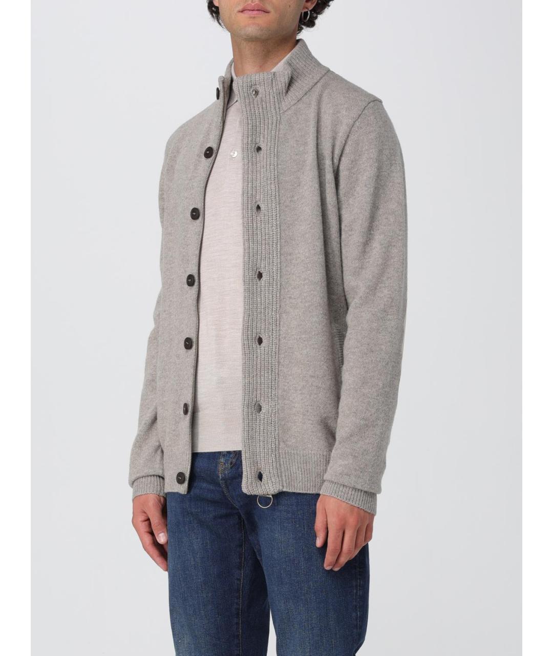 BARBOUR Серый шерстяной кардиган, фото 3