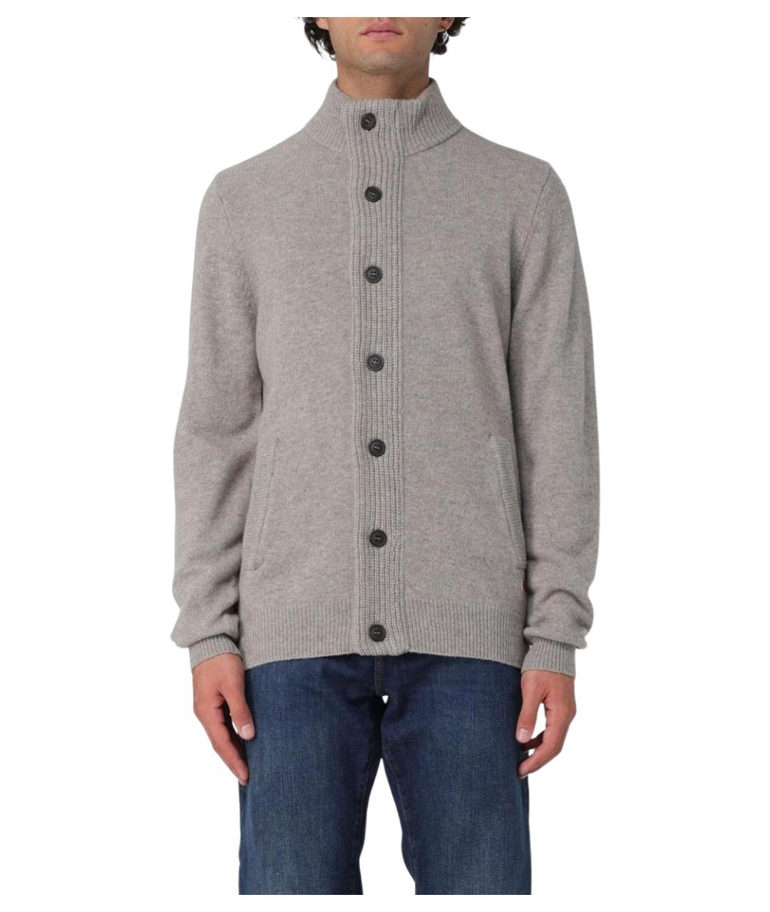 BARBOUR Серый шерстяной кардиган, фото 1