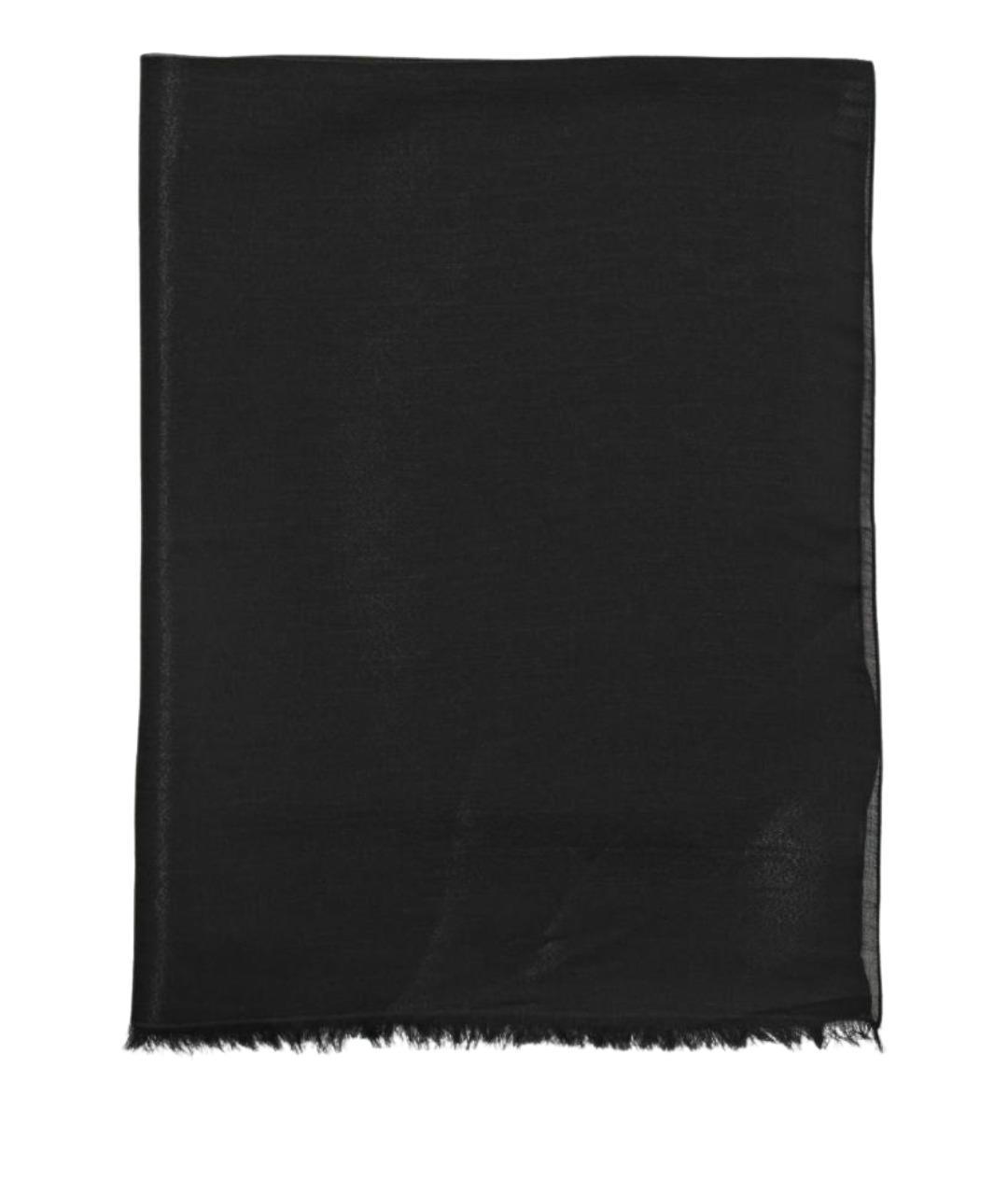 EMPORIO ARMANI Черный шерстяной шарф, фото 1