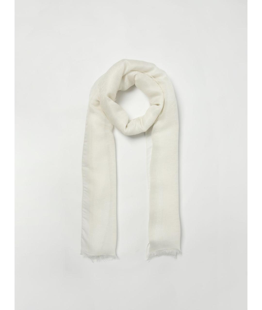 EMPORIO ARMANI Бежевый шерстяной шарф, фото 2