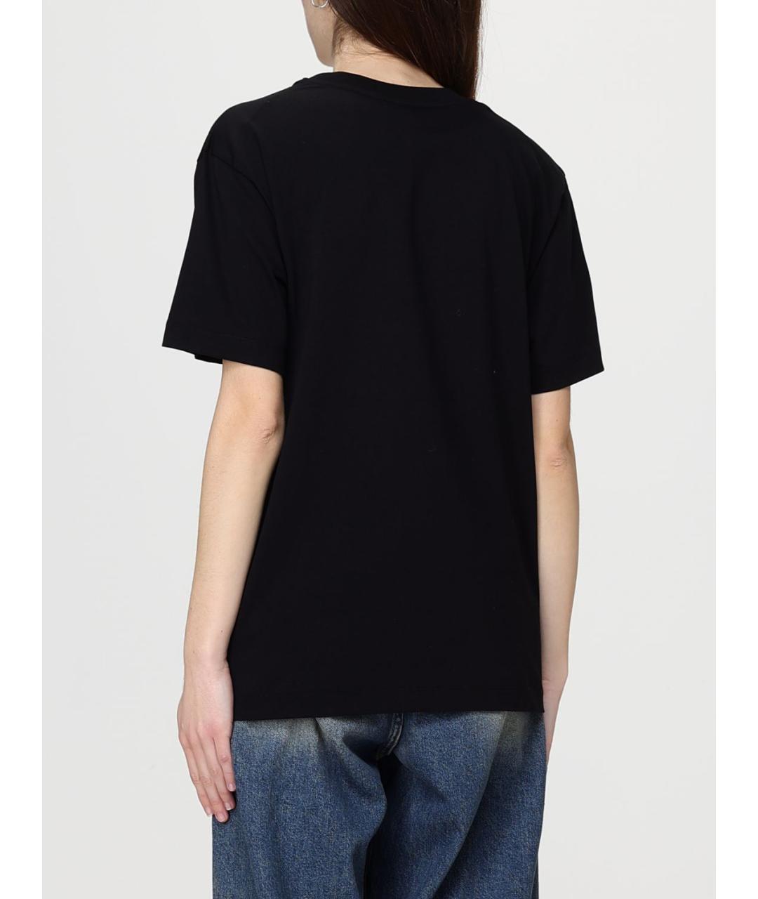MOSCHINO JEANS Черная хлопковая футболка, фото 3