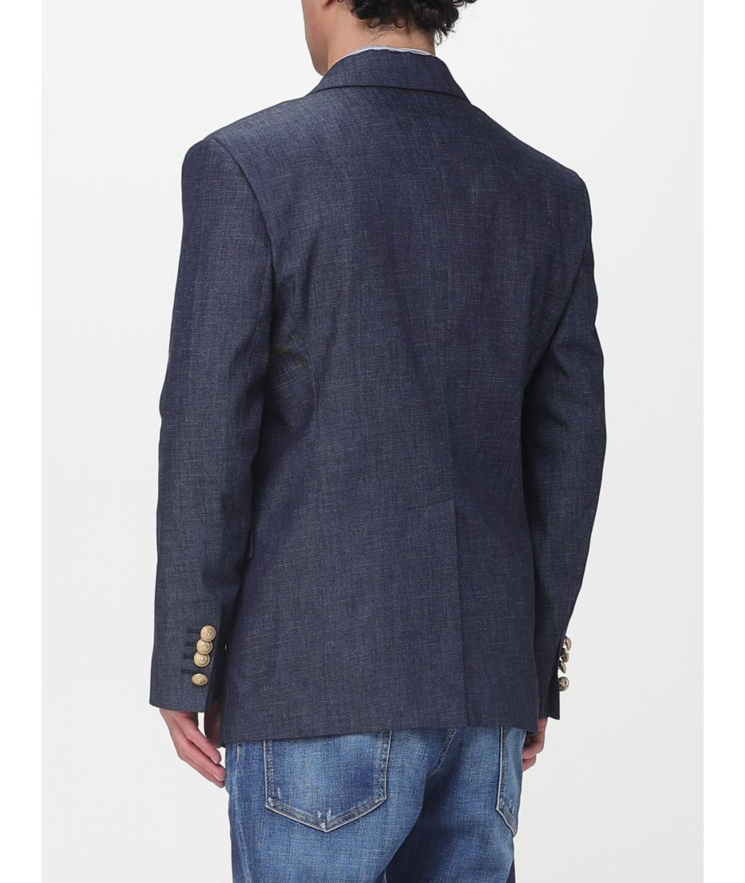 DSQUARED2 Синий хлопковый пиджак, фото 2