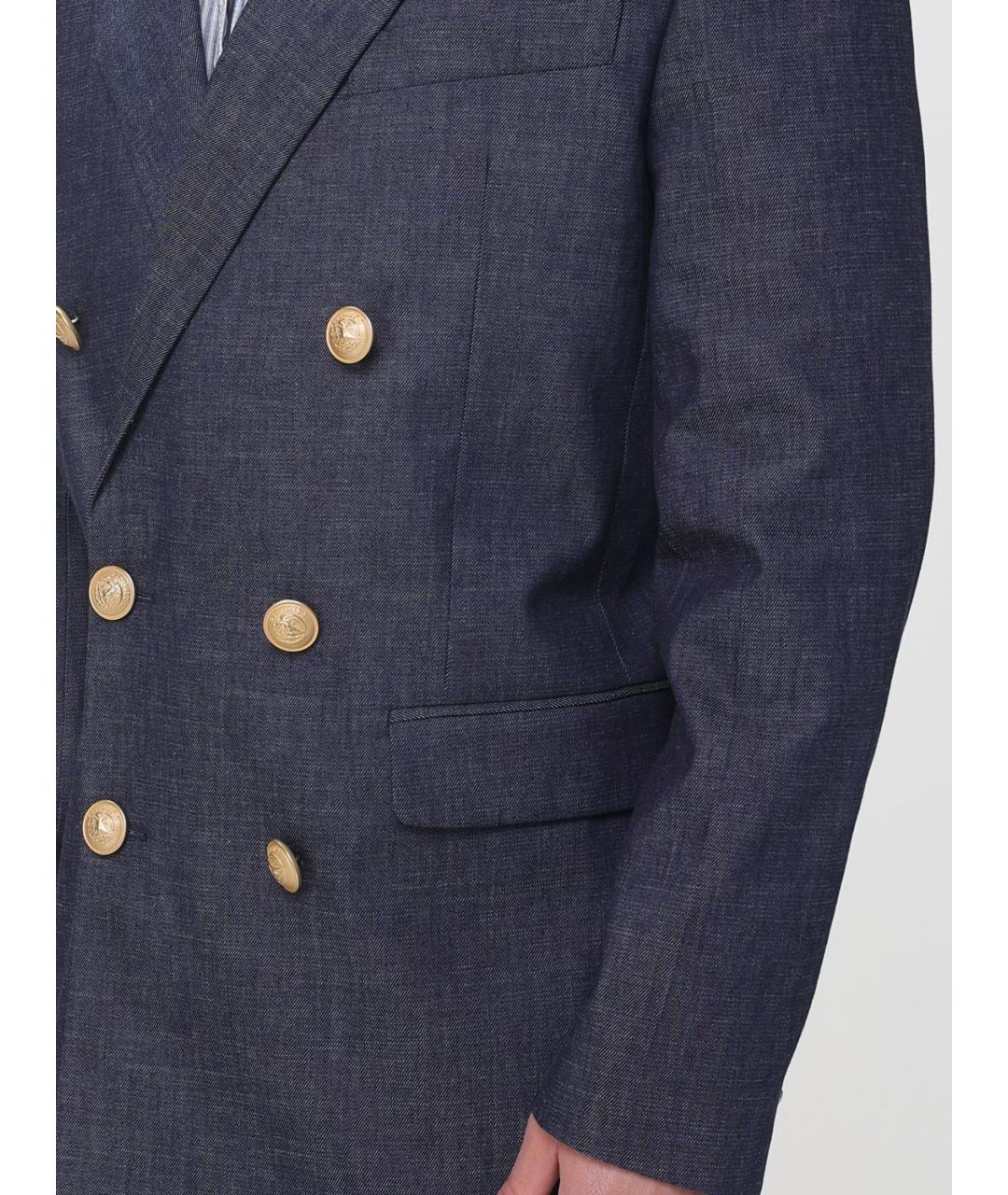 DSQUARED2 Синий хлопковый пиджак, фото 4