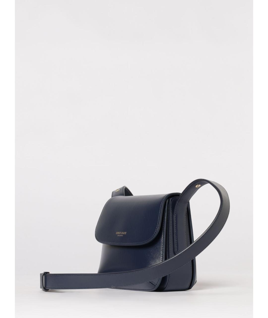 GIORGIO ARMANI Синяя кожаная сумка через плечо, фото 4