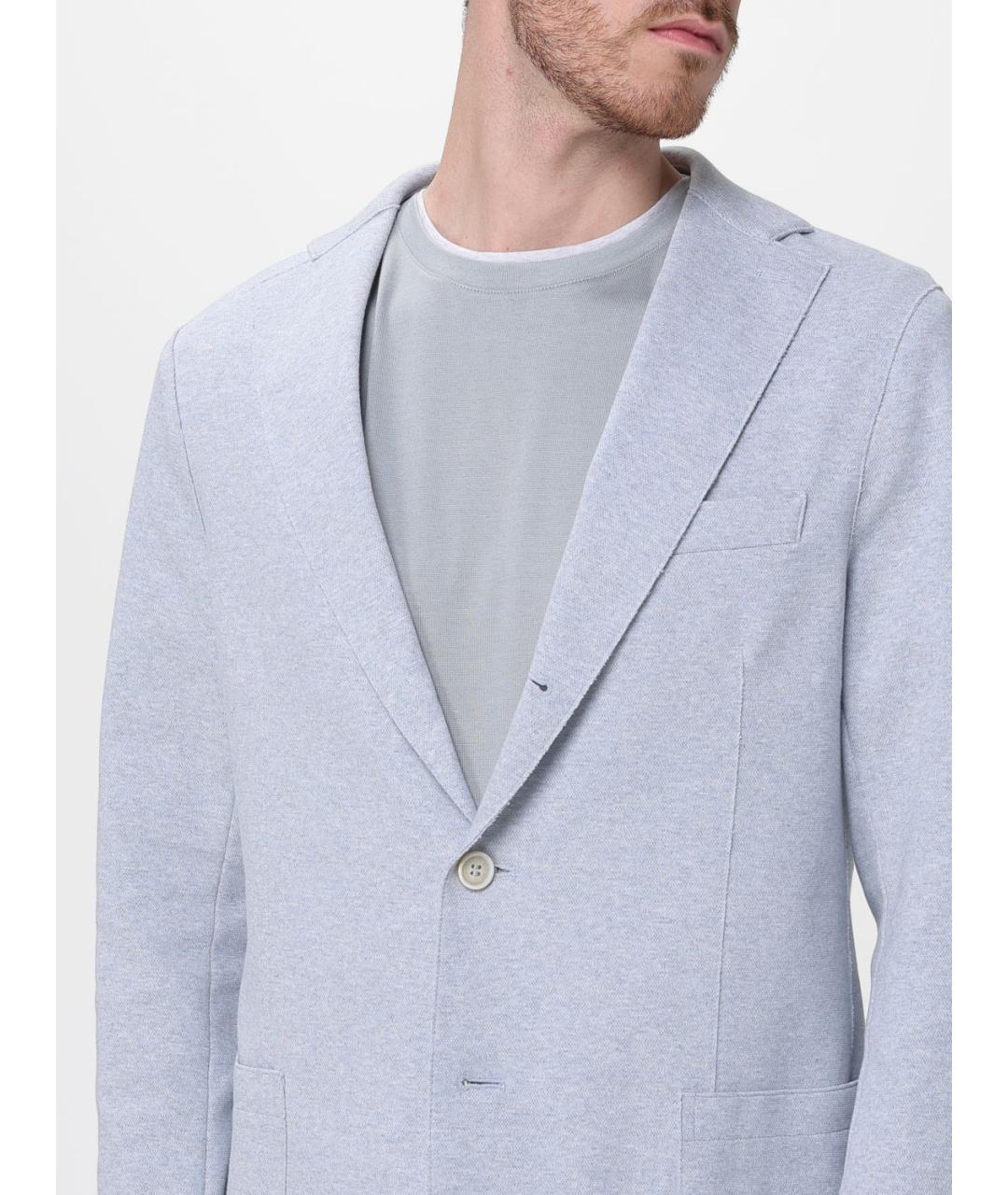 ELEVENTY Серый хлопковый пиджак, фото 4