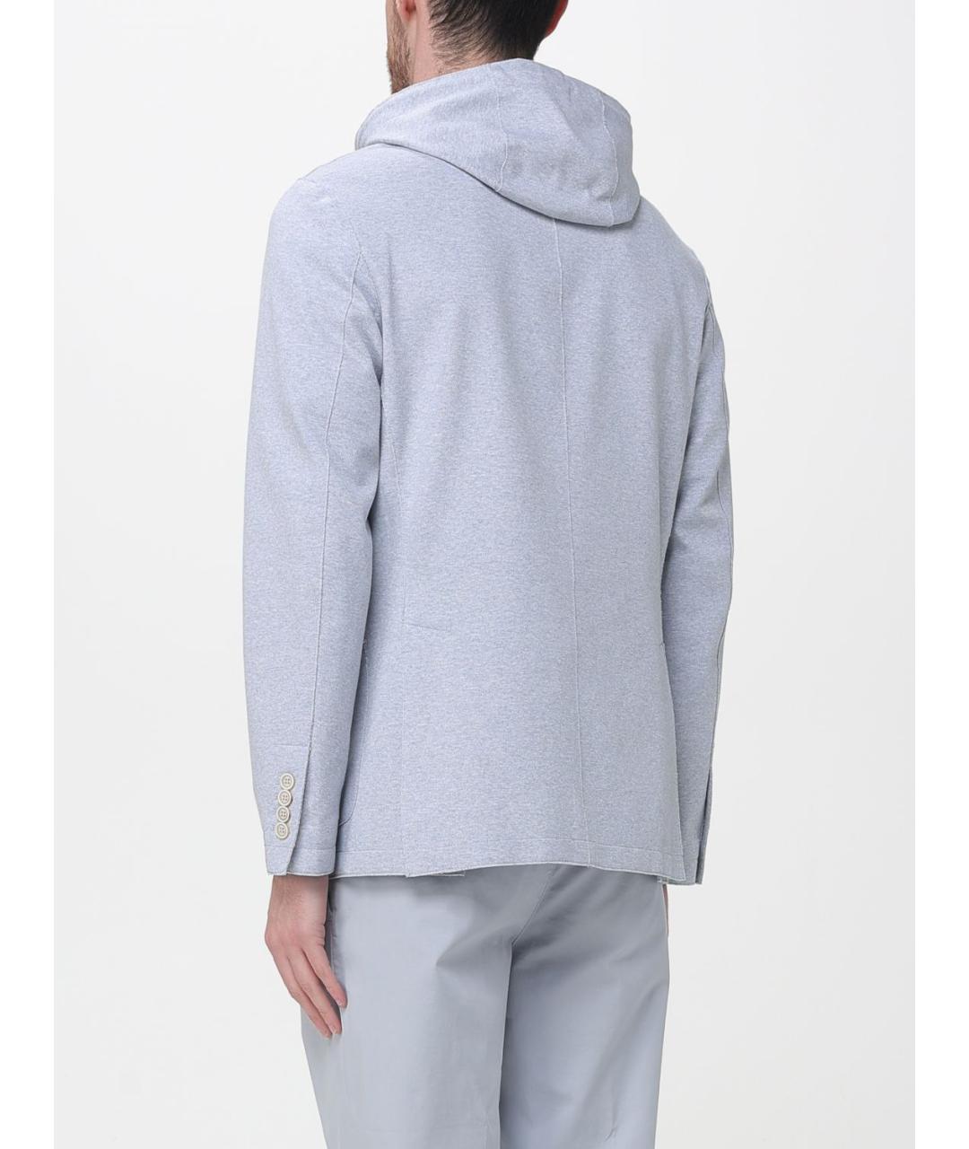 ELEVENTY Серый хлопковый пиджак, фото 2