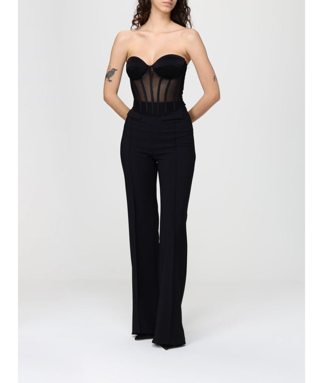 ELISABETTA FRANCHI Черная полиамидовая майка, фото 2