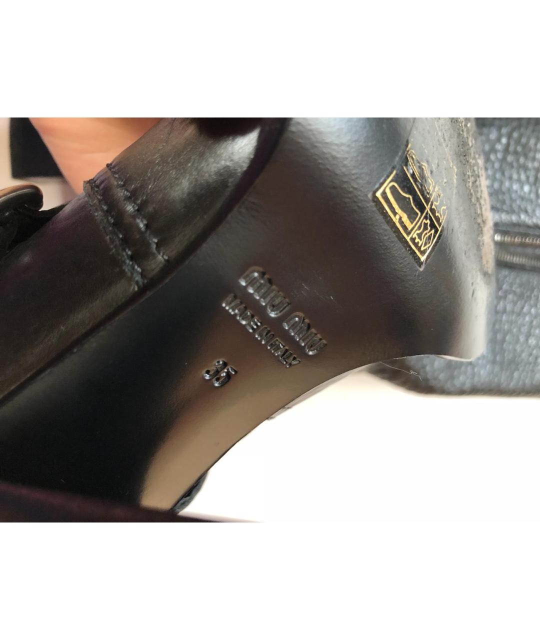 MIU MIU Черные кожаные сапоги, фото 5