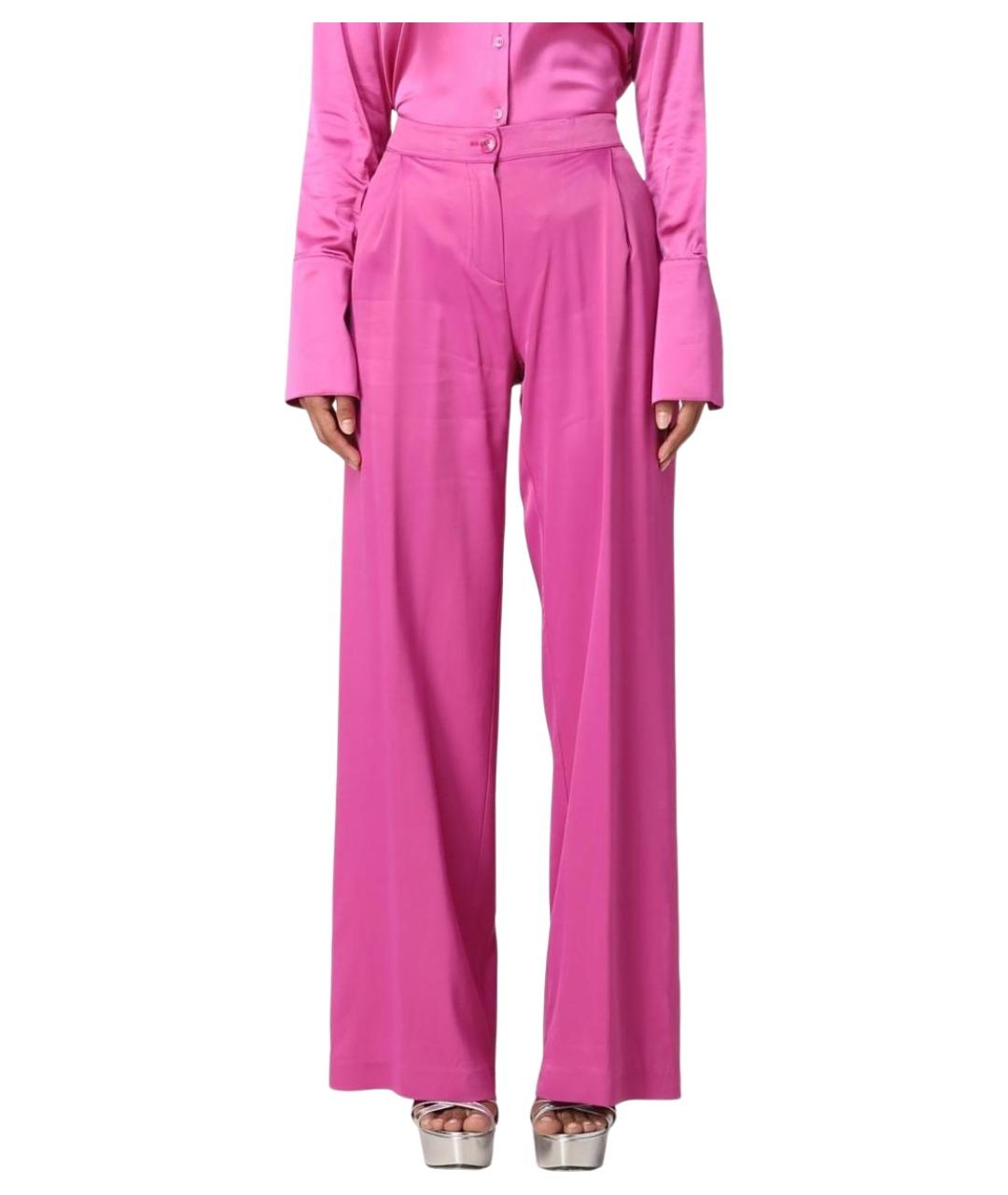 PATRIZIA PEPE Розовые прямые брюки, фото 1
