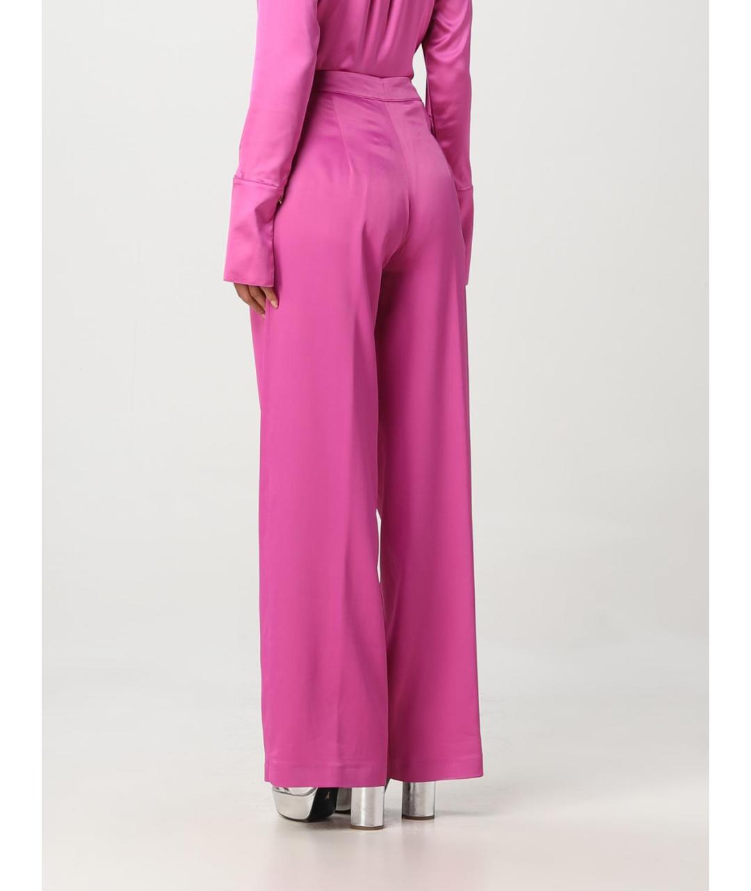 PATRIZIA PEPE Розовые прямые брюки, фото 3