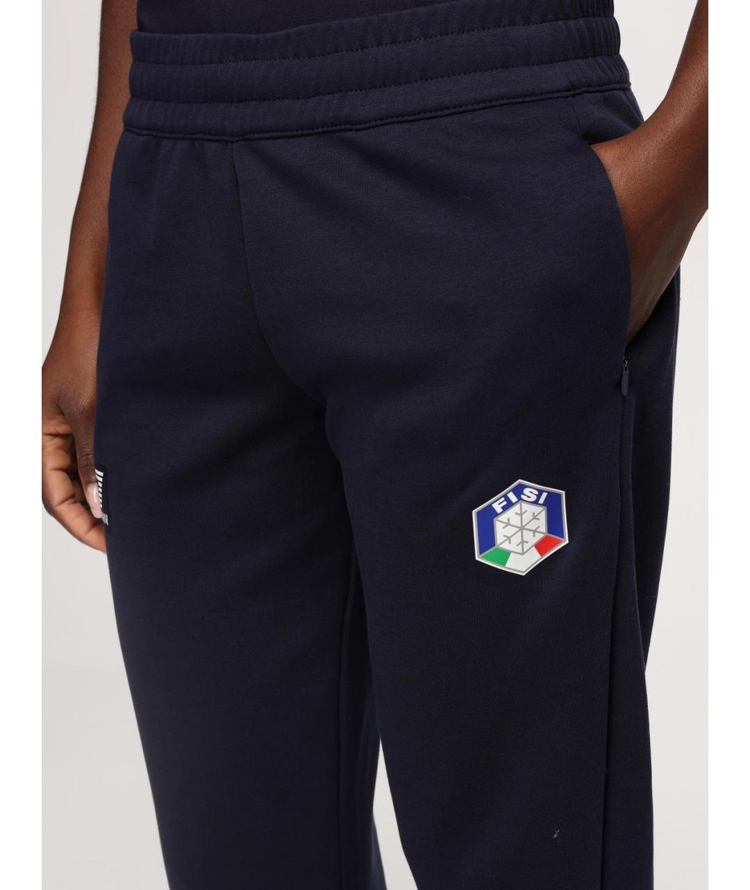 EA7 Темно-синие хлопковые спортивные брюки и шорты, фото 4