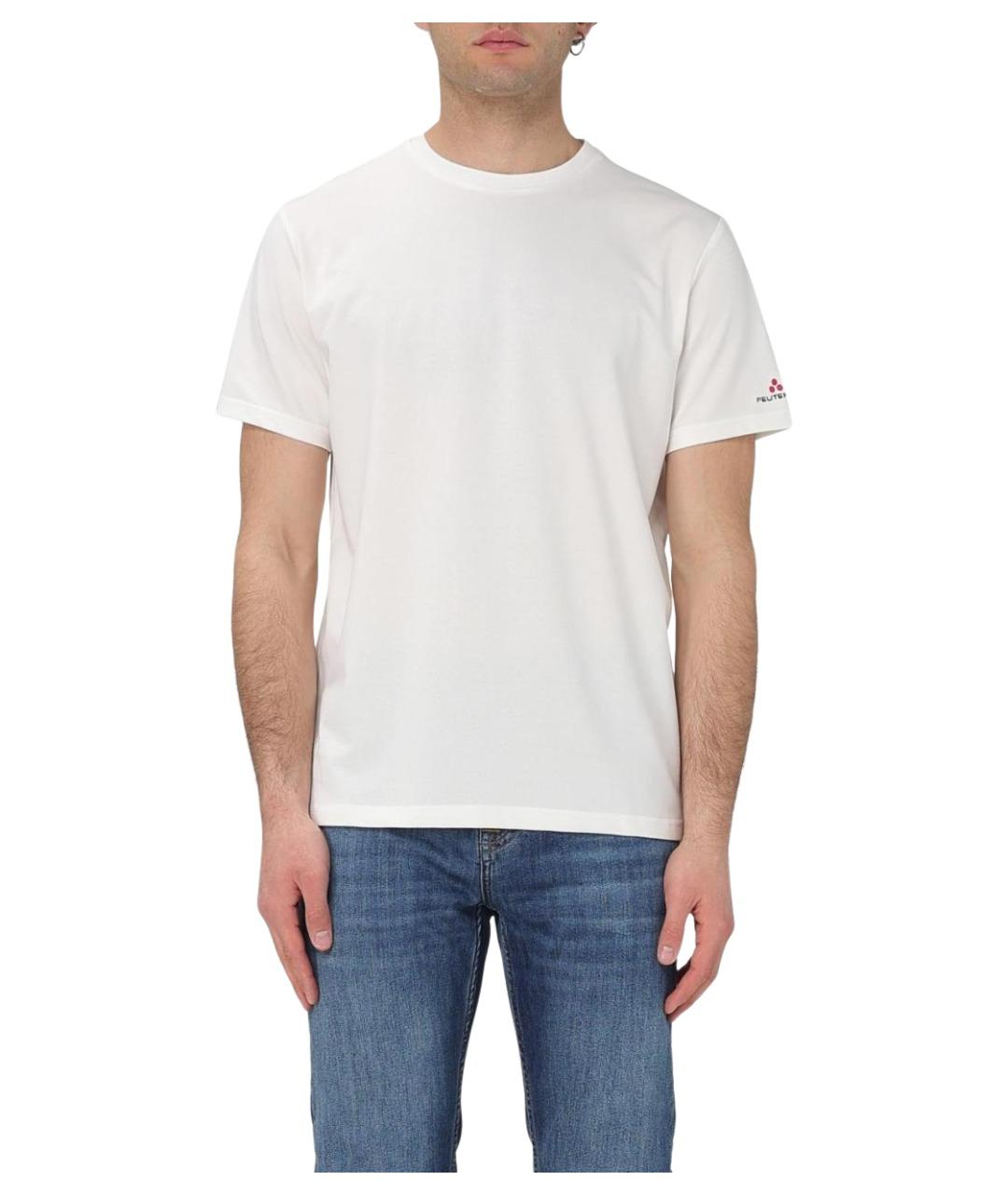 PEUTEREY Белая хлопковая футболка, фото 1