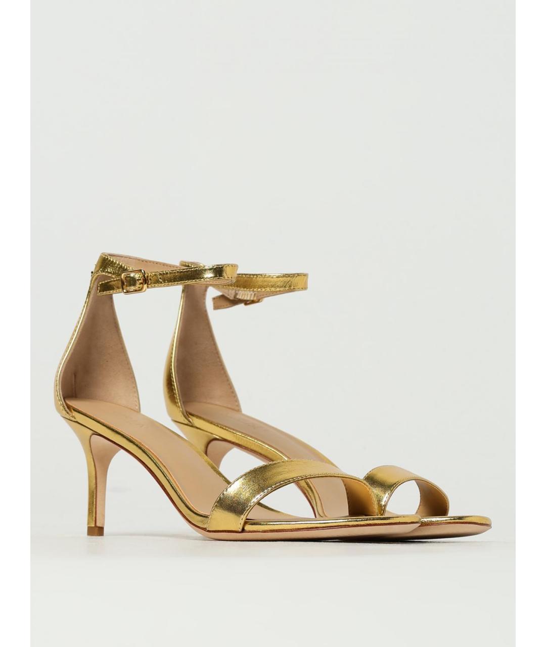 RALPH LAUREN Золотые босоножки, фото 2