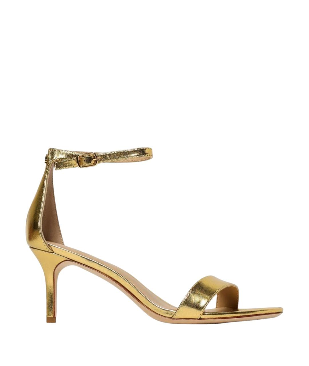 RALPH LAUREN Золотые босоножки, фото 1