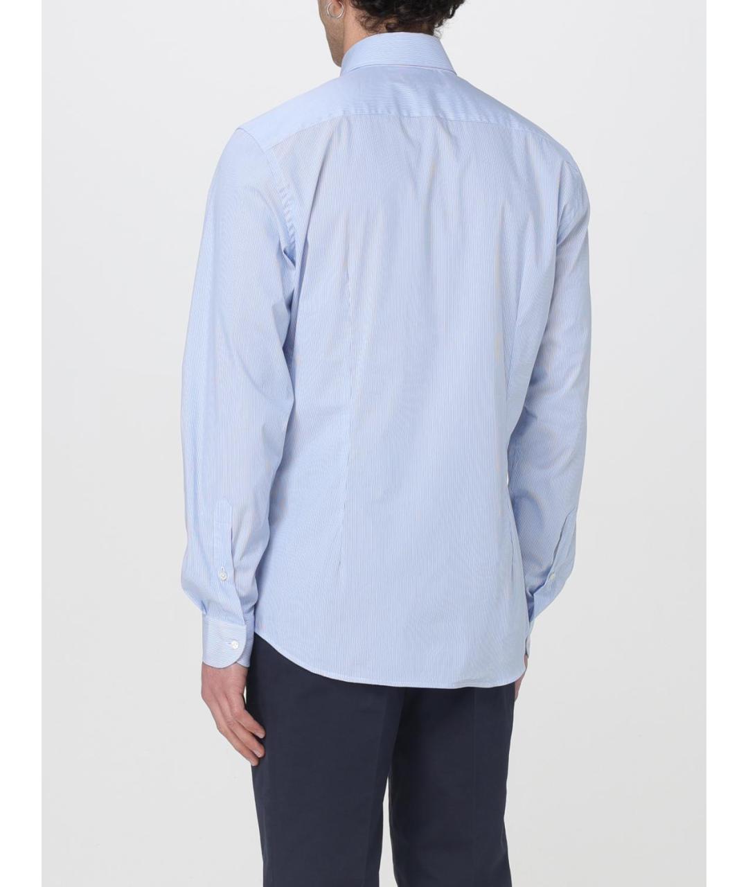 FAY Голубая хлопковая кэжуал рубашка, фото 2