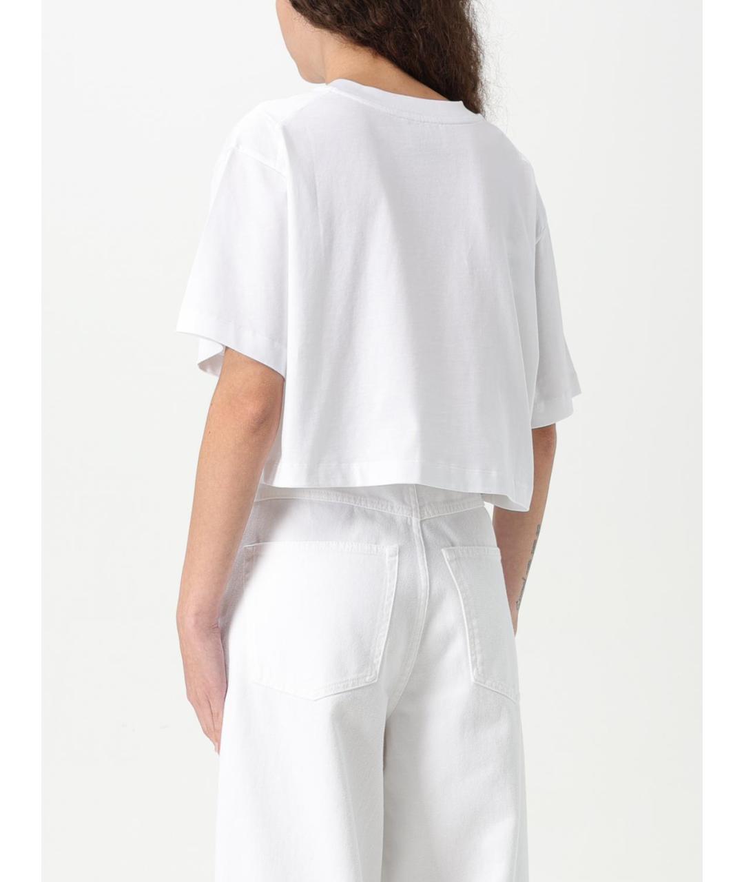 MOSCHINO JEANS Белая хлопковая футболка, фото 3