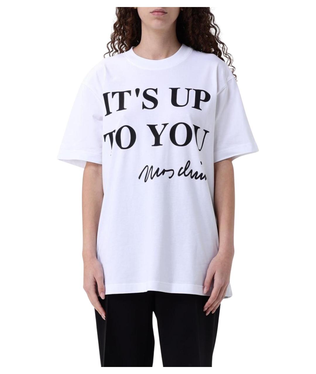 MOSCHINO Белая хлопковая футболка, фото 1