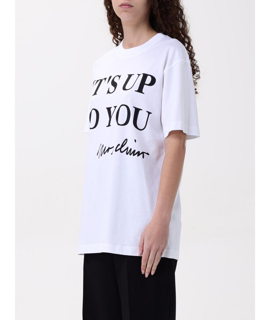 MOSCHINO Белая хлопковая футболка, фото 4