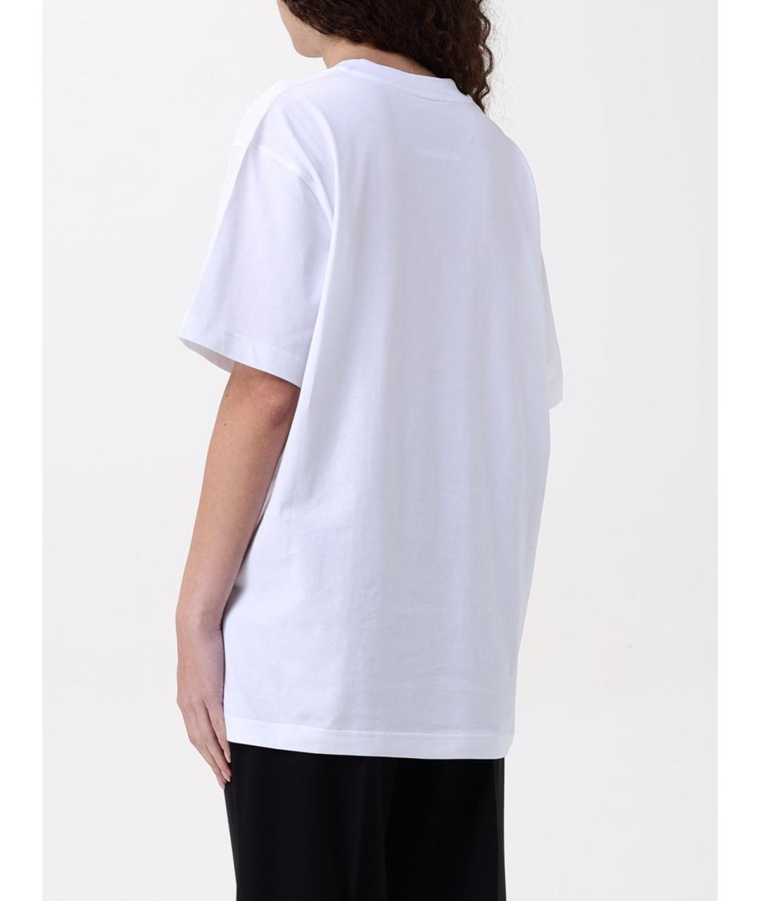 MOSCHINO Белая хлопковая футболка, фото 3