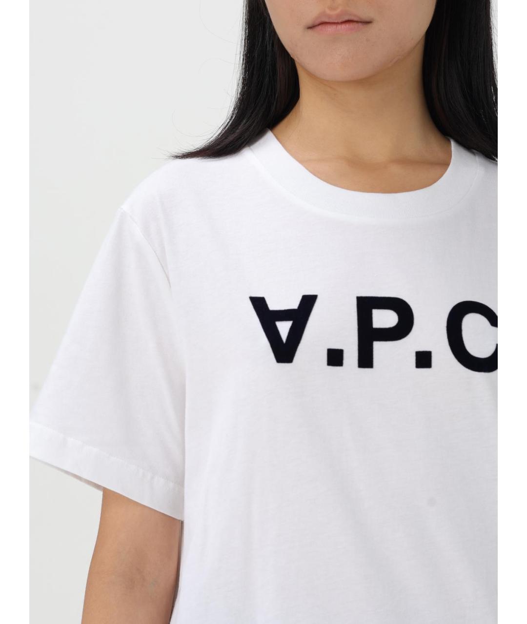 A.P.C. Белая хлопковая футболка, фото 4