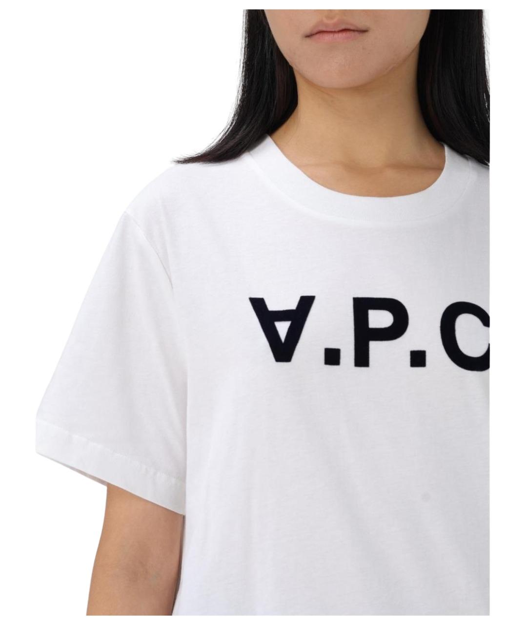 A.P.C. Белая хлопковая футболка, фото 4