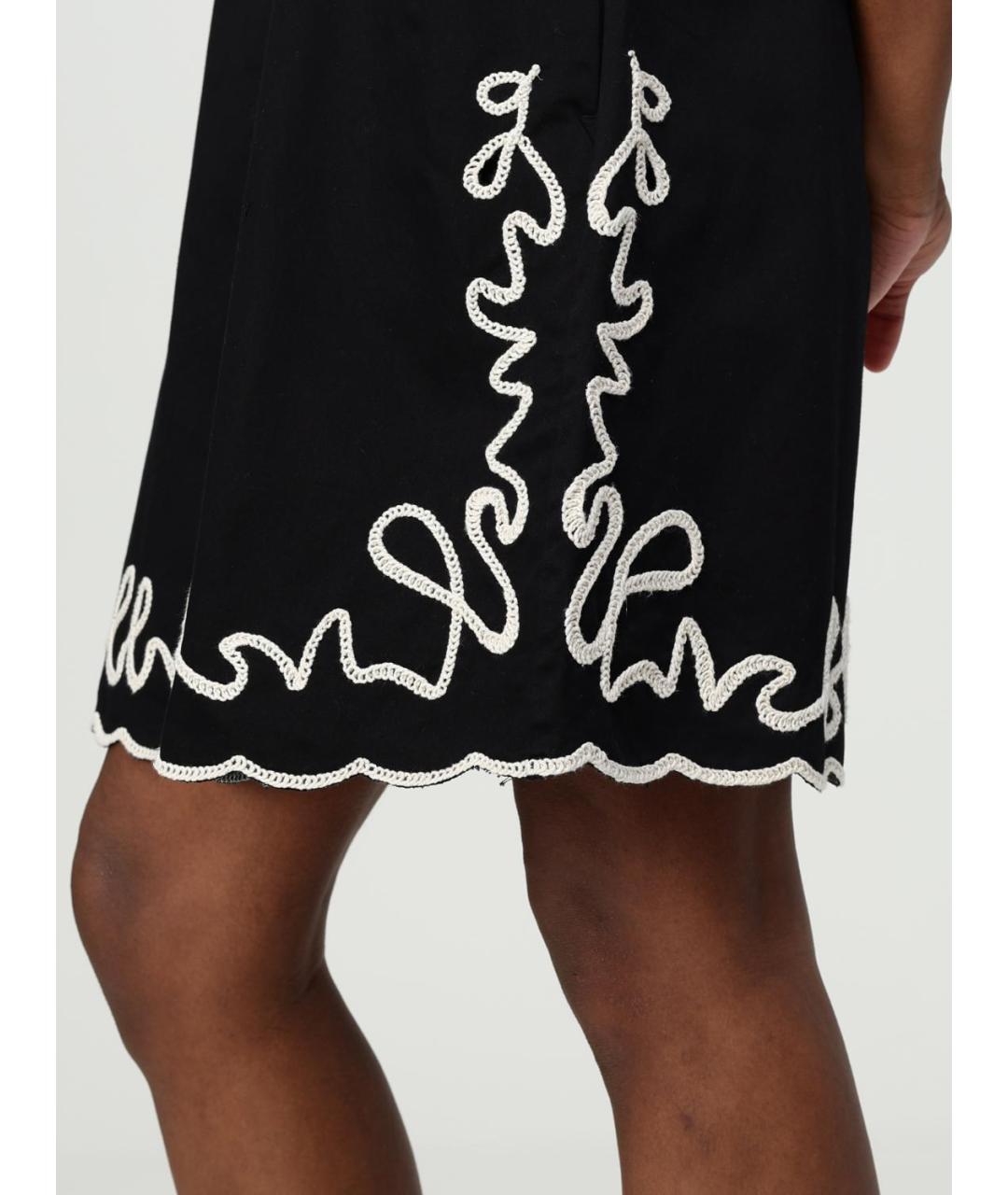 HUGO BOSS Черное хлопковое повседневное платье, фото 3