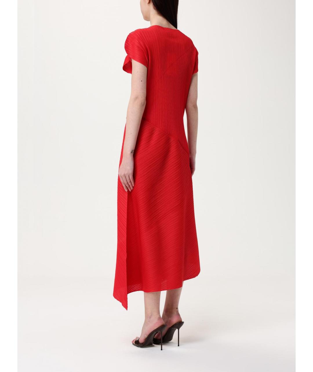 MEIMEIJ Красное полиэстеровое повседневное платье, фото 2